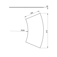 Unex Abdeckung Bogen 45° 300 R300 aus U23X