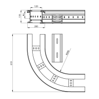 Unex Flachbogen 90° halogenfrei 135x200 R300 aus...