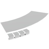 Unex Abdeckung Flachbogen 45º halogenfrei 200...