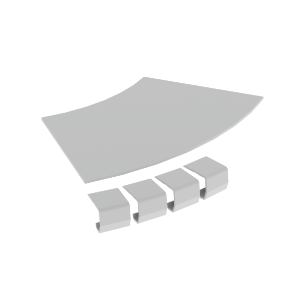 Unex Abdeckung Bogen 45° 200 R300 aus U23X