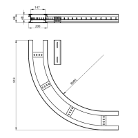 Unex Flachbogen 90° 85x200 R600 aus U23X