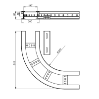 Unex Flachbogen 90° halogenfrei 85x200 R300 aus...