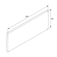 Unex Kennzeichnungsschild 40x100 mm farbe blau aus U48X...