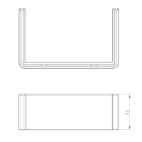 Unex Schutzkappe für U-Profil Plastifiziertem PVC gelb