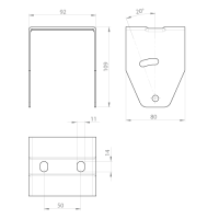 Unex U-Steckverbindung gelocht Edelstahl