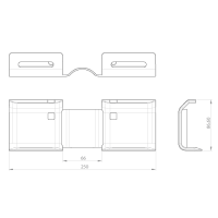Unex Horizontales Gelenkstück 100mm aus U24X