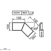 Unex Winkelverbinder fallend 100 aus U48X