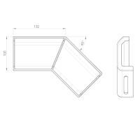 Unex Winkelverbinder fallend 100mm aus U23X