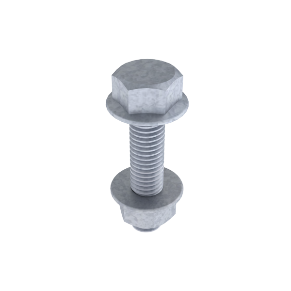 Unex Schraube DIN 6921 mit Muttern M8X35 Verzinkung Klasse 6