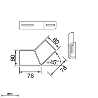 Unex Winkelverbinder steigend 60 aus U48X