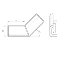 Unex Winkelverbinder steigend 60mm aus U23X