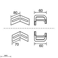 Unex Winkelverbinder horizontal 60 aus U48X