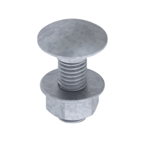 Unex Schraube DIN 603 mit Muttern M8X25 Verzinkung Klasse 6