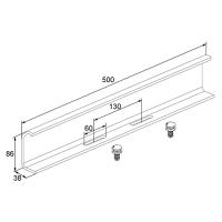 Unex Stoßstellenverbinder (mit Bolzen) 100mm aus U23X