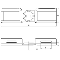 Unex Vertikales Gelenkstück 100mm aus U23X