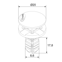 Unex Isolierender Spreizbolzen halogenfrei aus U48X