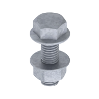 Unex Schraube DIN 6921 mit Muttern M8X25 Verzinkung Klasse 6