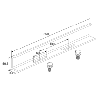 Unex Stoßstellenverbinder (mit Bolzen) 60mm aus U23X