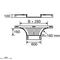 Unex T-Abzweiger 100x600 aus U48X