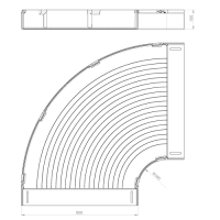 Unex Flachbogen 90° 100x600 aus U48X