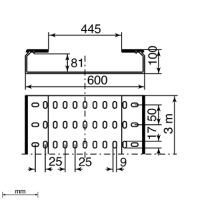Unex Kabelrinne gelocht 100x600 aus U48X