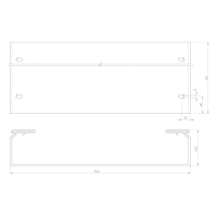 Unex Kabelrinne ungelocht 100x500 aus U23X