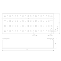 Unex Kabelrinne gelocht 100x500 aus U23X
