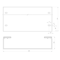 Unex Kabelrinne ungelocht 100x400 aus U23X