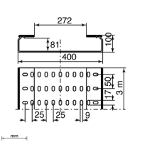 Unex Kabelrinne gelocht 100x400 aus U48X
