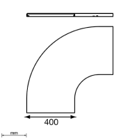 Unex Abdeckung Bogen 90° 400 aus U23X