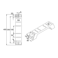 Unex Längsträger 400mm aus U23X