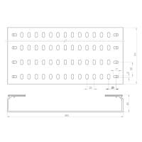 Unex Kabelrinne gelocht 60x400 aus U23X