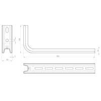 Unex Tragkonsole 300mm aus Epoxy Stahl