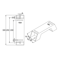 Unex Längsträger 300mm aus U23X