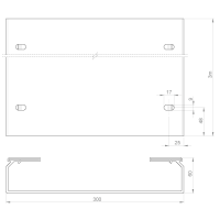 Unex Kabelrinne ungelocht 60x300 aus U23X