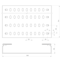 Unex Kabelrinne gelocht 60x300 aus U23X
