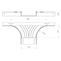 Unex T-Abzweiger 60x200 aus U23X