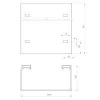 Unex Kabelrinne ungelocht 100x200 aus U23X
