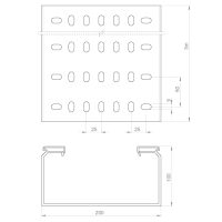 Unex Kabelrinne gelocht 100x200 mm aus U23X