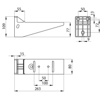 Unex Isolierender Ausleger für Breite 200mm aus U23X