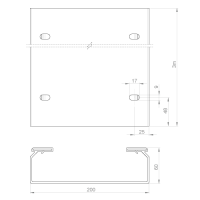 Unex Kabelrinne ungelocht 60x200 aus U23X