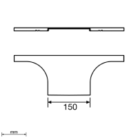 Unex Abdeckung T-Abzweiger 150 mm aus U23X