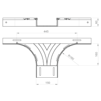 Unex T-Abzweiger 60x150 aus U23X