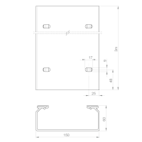 Unex Kabelrinne ungelocht 60x150 aus U23X
