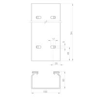 Unex Kabelrinne ungelocht 60x100 aus U23X