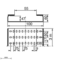 Unex Kabelrinne gelocht 60x100 aus U48X