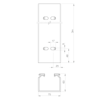 Unex Kabelrinne ungelocht 60x75 aus U23X