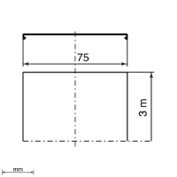 Unex Abdeckung Breite 75mm aus U23X