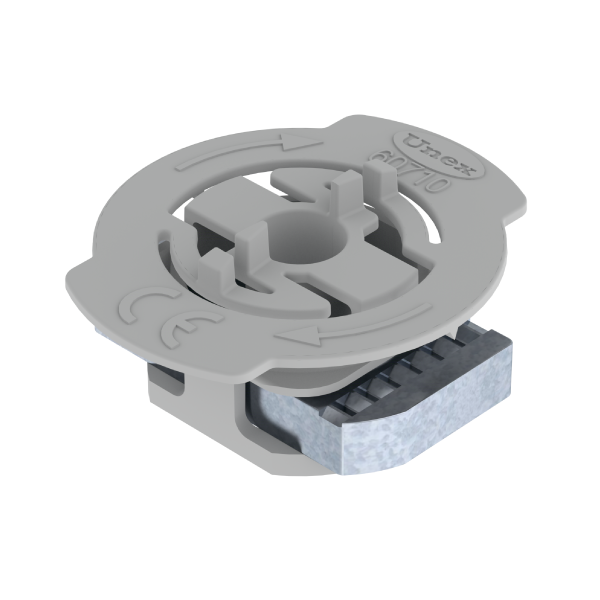 Unex Gleitmutter mit Feder grau M8 Verzinkung Klasse 6