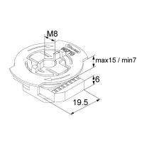Unex Gleitmutter mit Feder grau M8 Verzinkung Klasse 6
